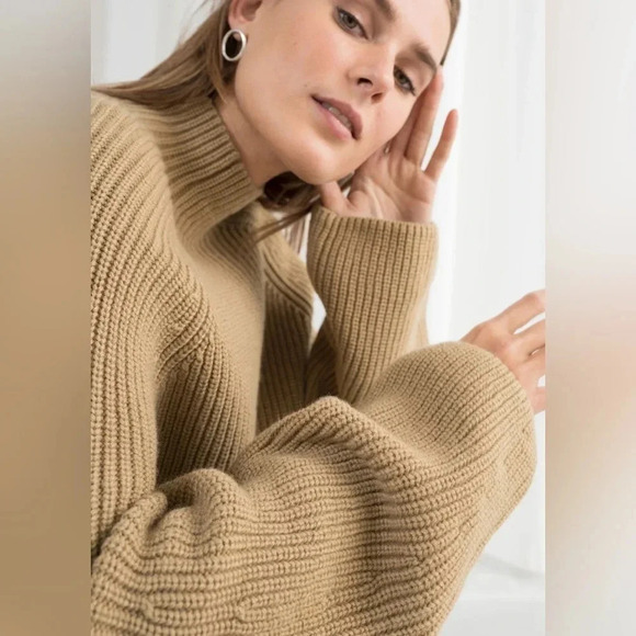 & other stories wool blend mock neck sweater size XS - Picture 3 of 15